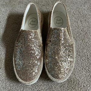 JACK ROGER Gold Slip On Shoes